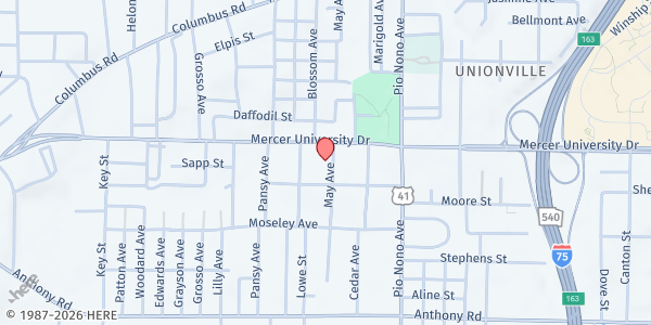 Map showing Covenant Church of Jesus Christ at 509 May Avenue, Macon, GA