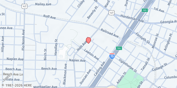 Map showing Full Gospel of Christ Fellowship, Inc DBA Healing The Hurt at 776 Holt Avenue, Macon, GA