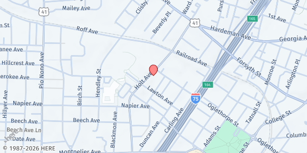 Map showing Healing The Hurt Life Center at 776 Holt Ave., Macon, GA