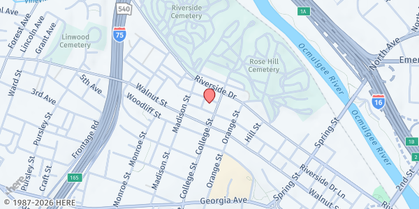 Map showing Middle GA Community Food Bank - Macon at 137 College Street, Macon, GA