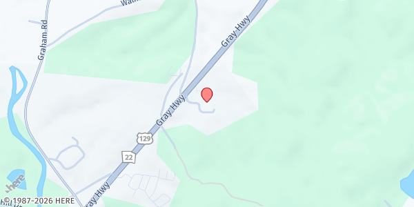 Map showing Real Life Church of God at 2491 Gray Hwy., Macon, GA