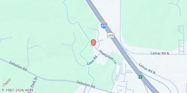 Map showing Rescue Mission of Middle Georgia at 6601 Zebulon Rd., Macon, GA