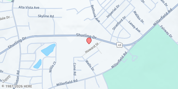 Map showing St. Paul AME Church at 2501 Shurling Drive, Macon, GA