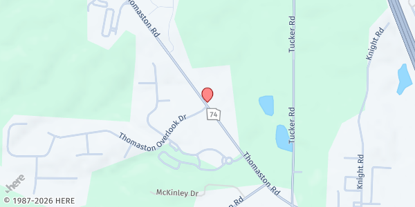 Map showing Thomaston Road Church of Christ at 5859 Thomaston Rd., Macon, GA