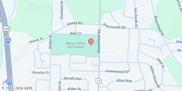 Map showing Tremont Temple Baptist Church at 5263 Bloomfield Road, Macon, GA