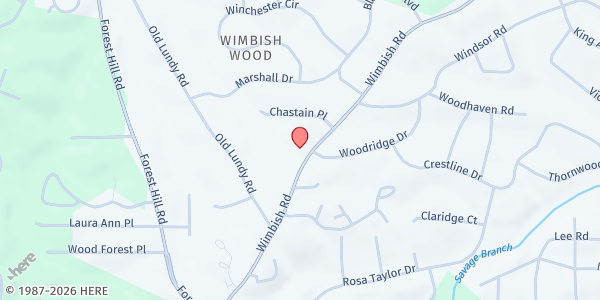 Map showing Wimbish Road SDA Church at 640 Wimbish Rd., Macon, GA