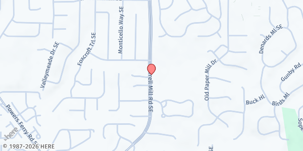Map showing Brumby Elementary School at 815 Terrell Mill Rd SE, Marietta, GA