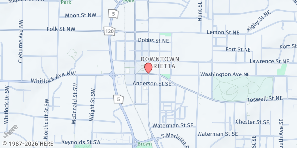 Map showing Salvation Army - Marietta Corps at , Marietta, GA