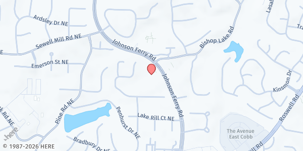 Map showing There's Hope for the Hungry Inc. - Marietta - St. Peter St Paul at 1795 Johnson Ferry Rd, Marietta, GA