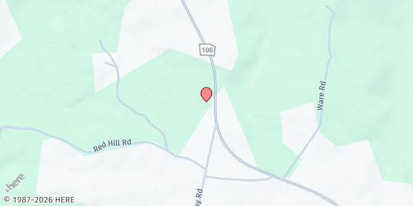 Map showing Allens United Methodist Church at 15817 Ga Hwy 106, Martin, GA