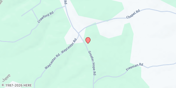 Map showing Greater Hearts Outreach Ministries, Inc. at 920 Greater Hope Road, Martin, GA