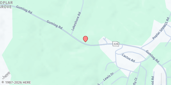 Map showing The Living Water Clothing Closet & Food Pantry at 4710 Gumlog Rd., Martin, GA