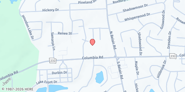 Map showing Answers Community Church at 4495 Columbia Rd. #3, Martinez, GA