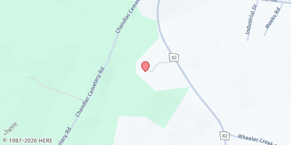 Map showing Maysville Baptist Church at 8875 Hwy 82 Spur, Maysville, GA