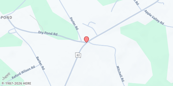 Map showing Maysville Baptist Church at 8875 Highway 82 Spur, Maysville, GA