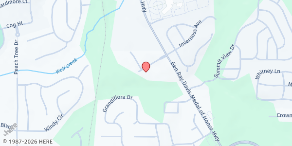 Map showing Saving Grace Food Pantry at 225 Technology Pkwy., McDonough, GA