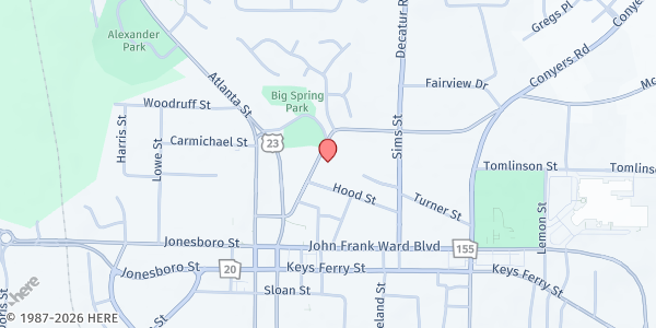 Map showing Southern Grace Community Center at 79 Lawrenceville St., McDonough, GA