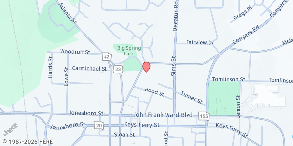 Map showing Southern Grace Hospice Foundation, Inc. at 79 Lawrenceville St, McDonough, GA