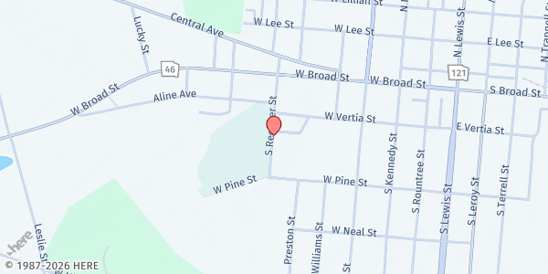 Map showing The Bridge – Candler Co. Family Connections at 151 S. Register Street, Metter, GA