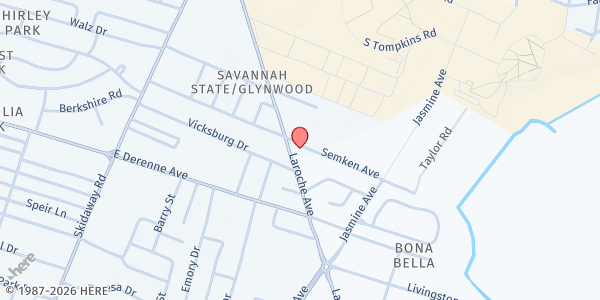 Map showing New Covenant SDA at 5100 La Roche Avenue, Midtown, GA