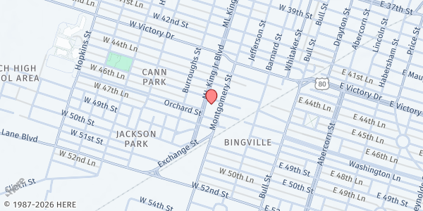 Map showing Salvation Army – Montgomery St. at 3100 Montgomery Street, Midtown, GA