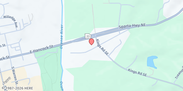 Map showing MIA - Maddox Investing In America, Inc. at 133 Old River Bridge Road Southeast, Milledgeville, GA