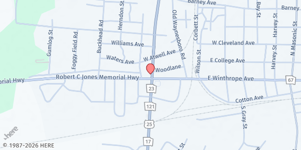 Map showing Miracle Temple at 640 Millen Byp., Millen, GA