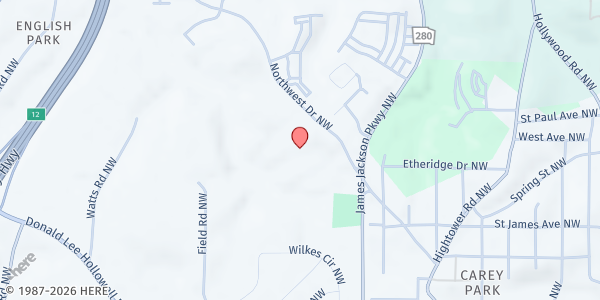 Map showing Coretta S. King Young Women's Leadership Academy at 1190 Northwest Drive Northwest, Monroe Heights, GA