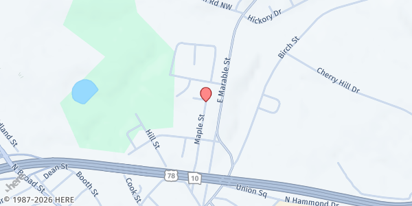 Map showing Tuscan Community Services at 623 Maple Street, Monroe, GA