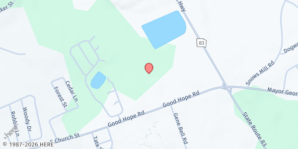 Map showing Walker Baptist Church at 1150 Good Hope Rd, Monroe, GA