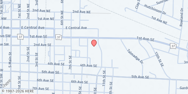 Map showing Southwest Georgia CAC - Moultrie at 912 1st Avenue Southeast, Moultrie, GA