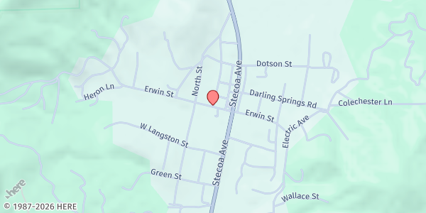 Map showing First Christian Church of Mountain City at 15 Black Rock Mountain Pkwy., Mountain City, GA