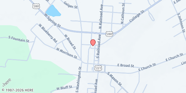 Map showing Mt. Vernon UMC at 120 McGregor Street, Mt. Vernon, GA
