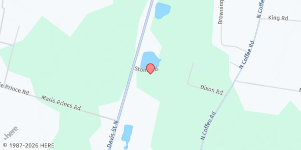 Map showing Jacob's Well of Nashville at 86 Stone Road, Nashville, GA