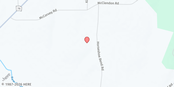 Map showing Winds of Change Ministries at 104 Horseshoe Bend, Nashville, GA