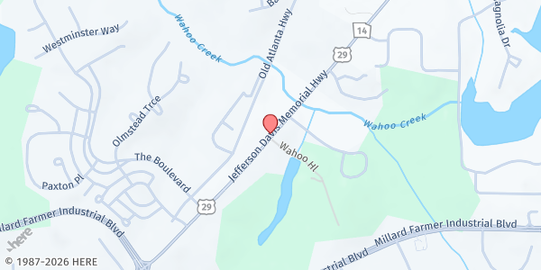 Map showing Healing Waters Outreach Ministry at 702 U.S. 29, Newnan, GA