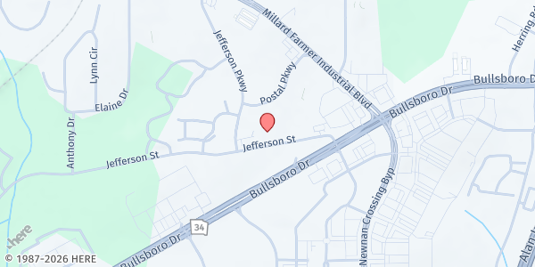 Map showing The Salvation Army - Newnan at 670 Jefferson St. Ext., Newnan, GA