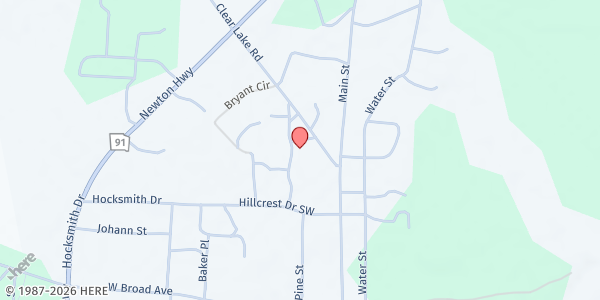 Map showing East Baker Historical Society - Newton at 156 Roosevelt Avenue, Newton, GA