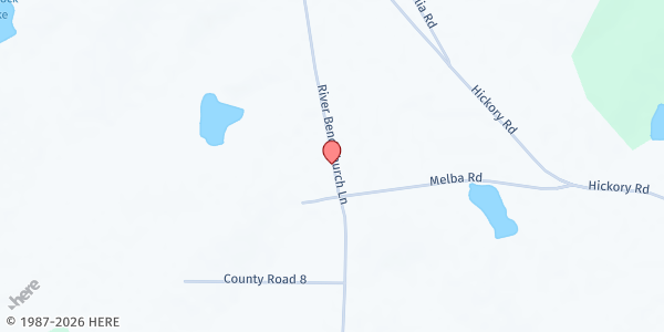 Map showing Feeding Hope Outreach, Inc. at 295 Riverbend Church Lane, Ocilla, GA