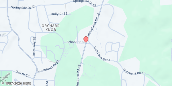 Map showing Food 4 Life Lakewood - Jonesboro and Hutchens at 3021 Georgia 54, Orchard Knob, GA