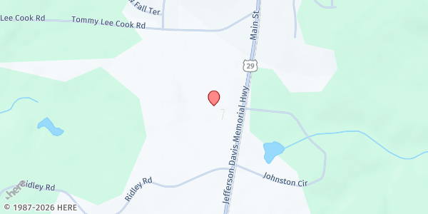 Map showing Palmetto Baptist Church at 6344 North Highway 29, Palmetto, GA