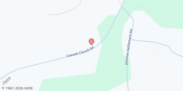 Map showing New Bethel Missionary Baptist Church at 4220 Live Oak Church Road, Pearson, GA