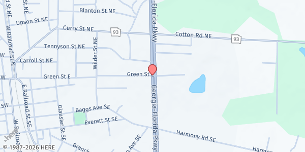 Map showing Pleasant View Missionary Baptist Church at 3239 Old GA-3, Pelham, GA