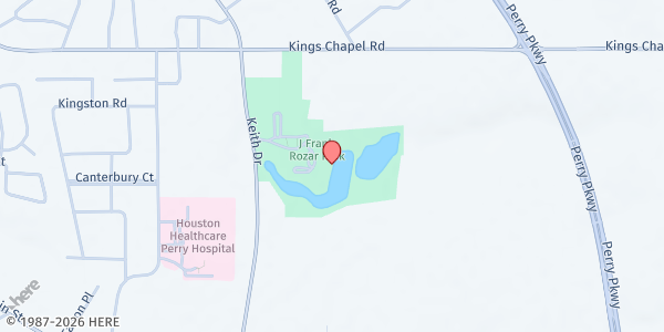 Map showing MGCAA Perry Senior Center at 1060 Keith Dr., Perry, GA