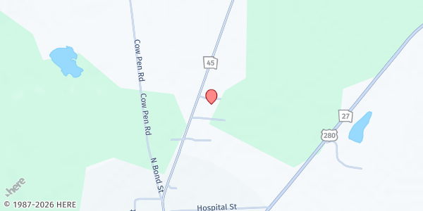 Map showing Maranatha Baptist Church at 122 GA-45, Plains, GA