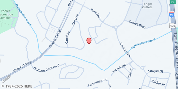 Map showing El Remanente Casa de Adoracion Profetica at 122 Pipemaker Circle Suite 209, Pooler, GA
