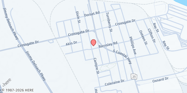 Map showing Followers of Christ Baptist Church at 222 Cantyre St, Port Wentworth, GA