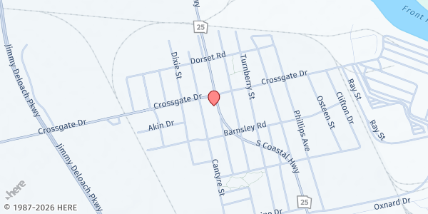 Map showing Our Lady of Lourdes Catholic Church at 501 South Coastal Hwy, Port Wentworth, GA