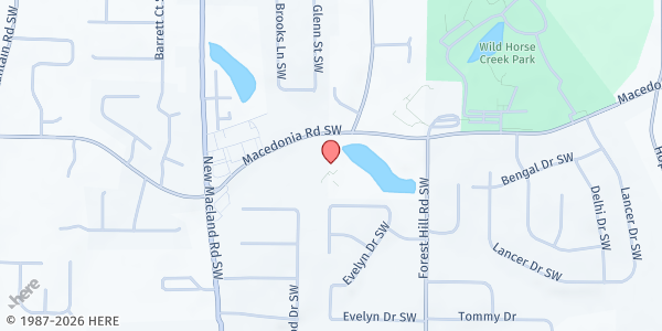 Map showing Lakeview Seventh-Day Adventist Church at 4001 Macedonia Road, Powder Springs, GA