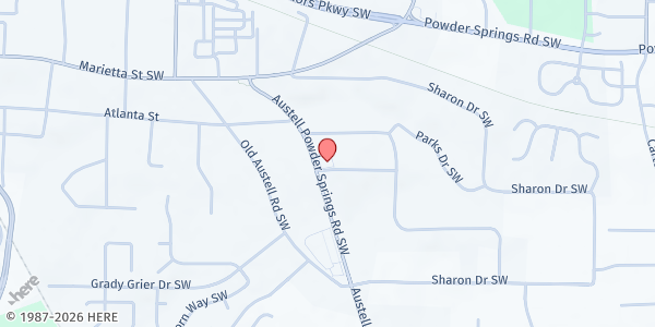 Map showing Reflections of Trinity Inc. at 4037 Austell Powder Springs Rd. SW, Powder Springs, GA